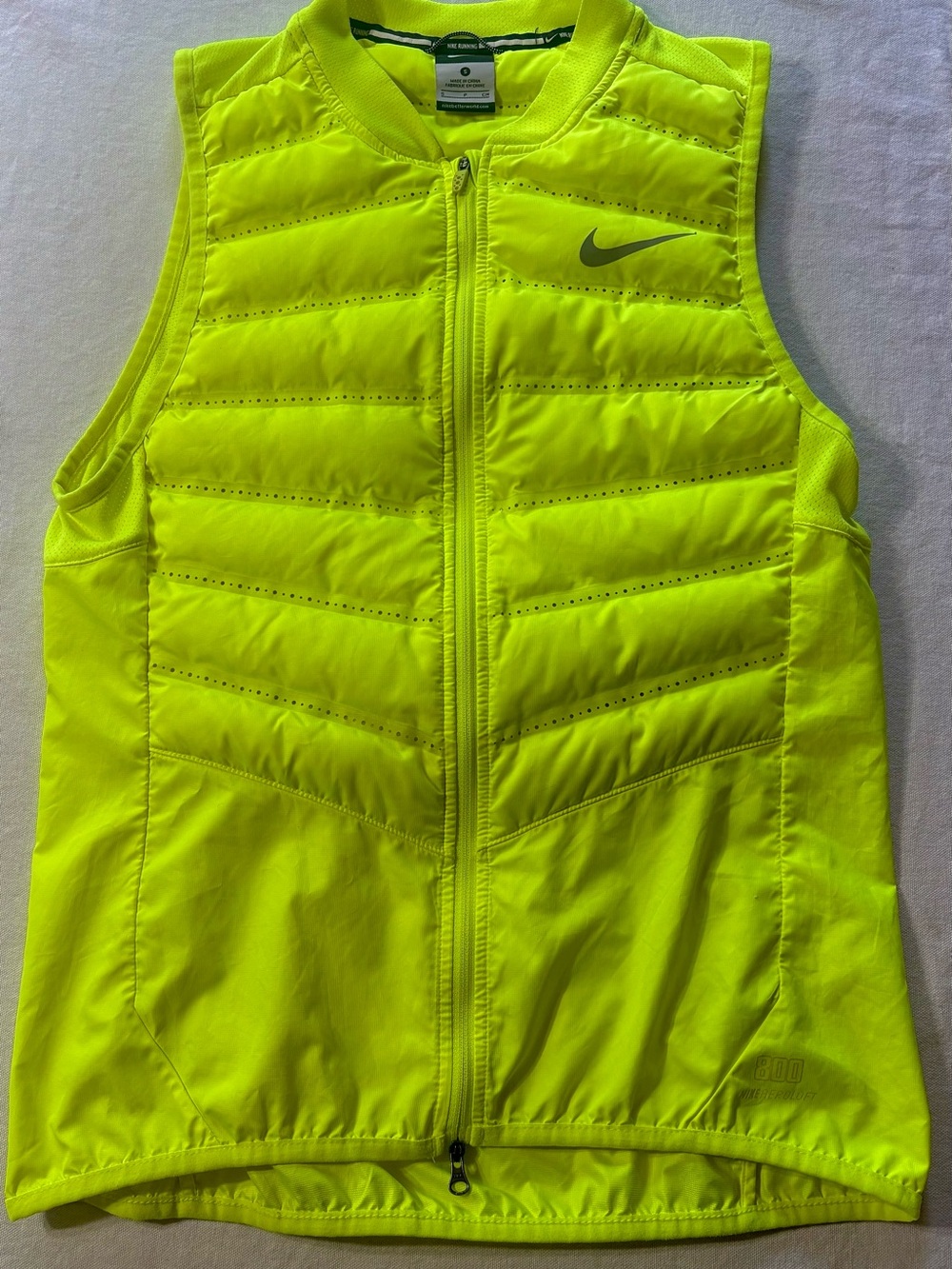Nike Aeroloft Gilet Reflective 800 Down Running Vest size Small